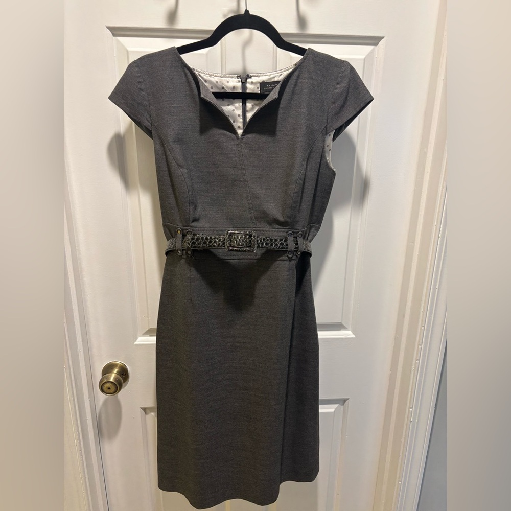 Tahari Arthur S. Levine Grey Dress